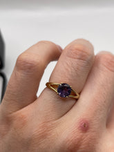 Load image into Gallery viewer, 9ct gold blueberry quartz ring
