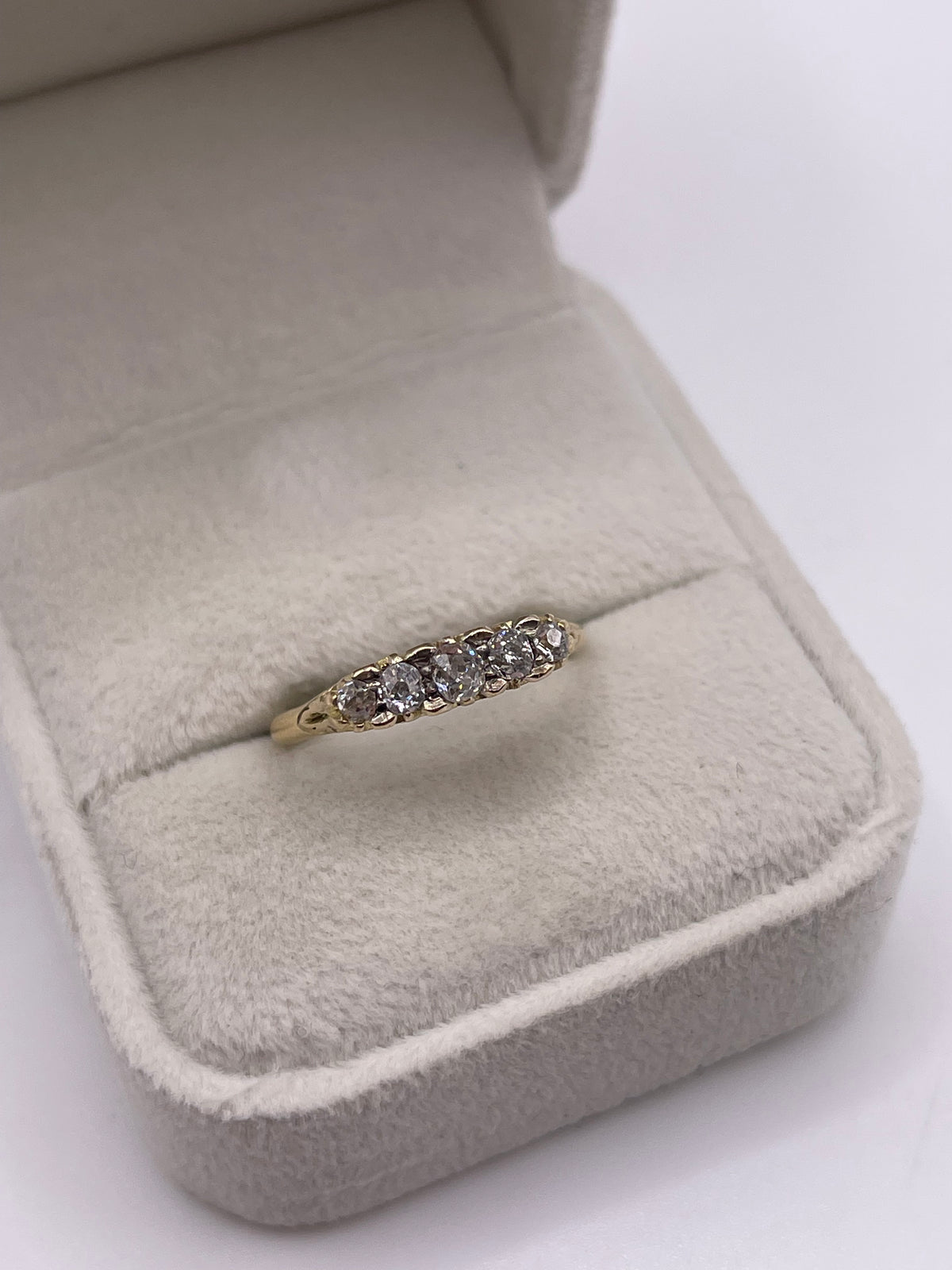 Antique 18ct gold old cut diamond ring