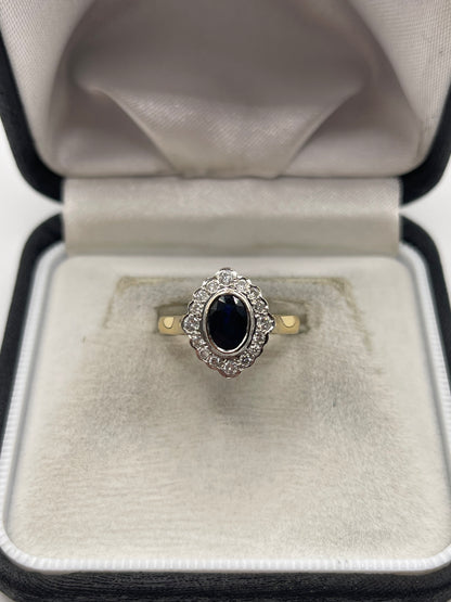 18ct gold sapphire and diamond ring