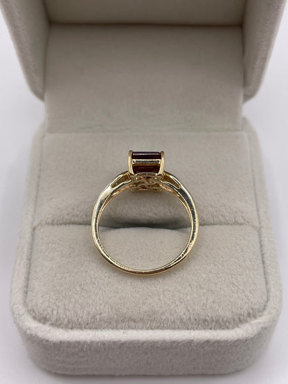 14ct gold tourmaline and diamond ring