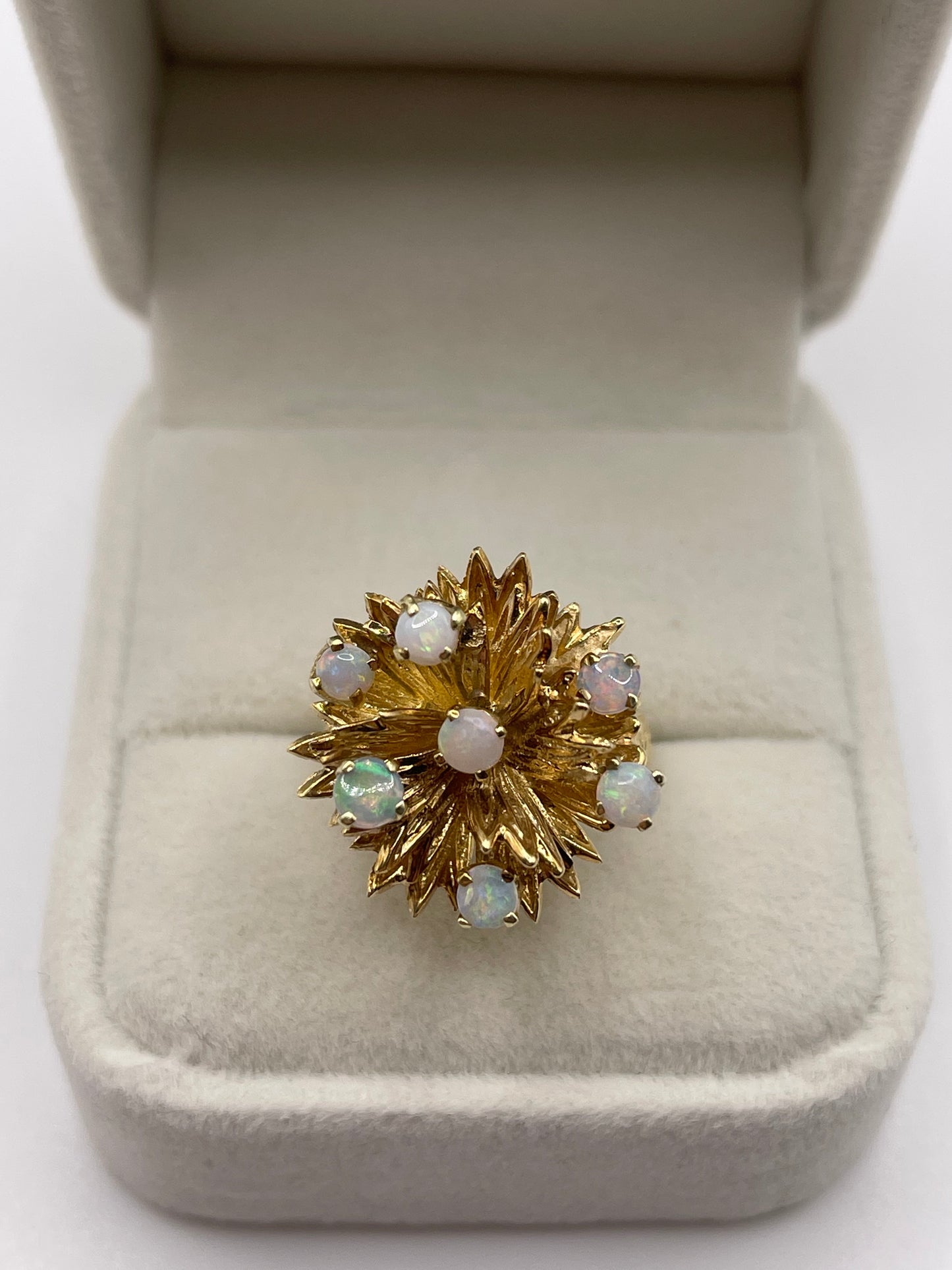 14ct gold opal cluster ring