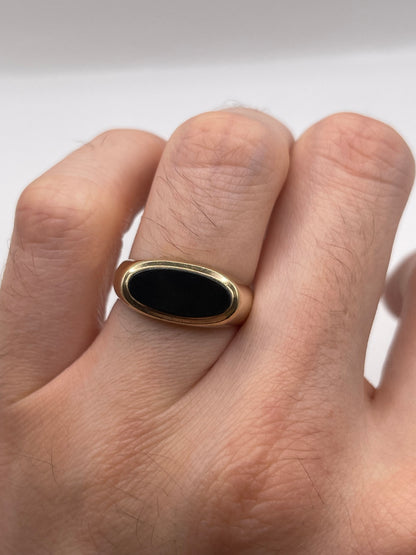 9ct gold onyx signet ring