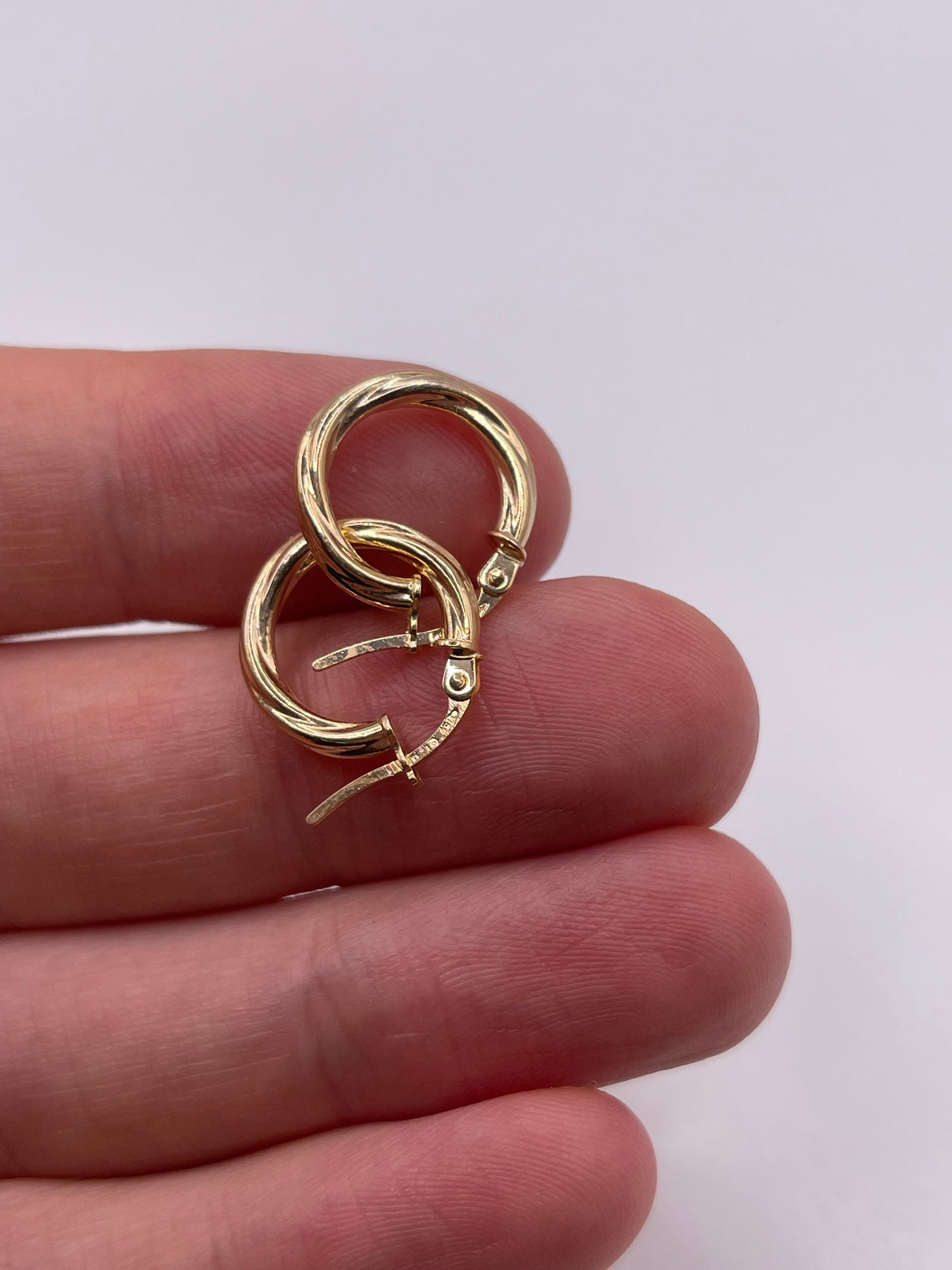 9ct gold creole earrings
