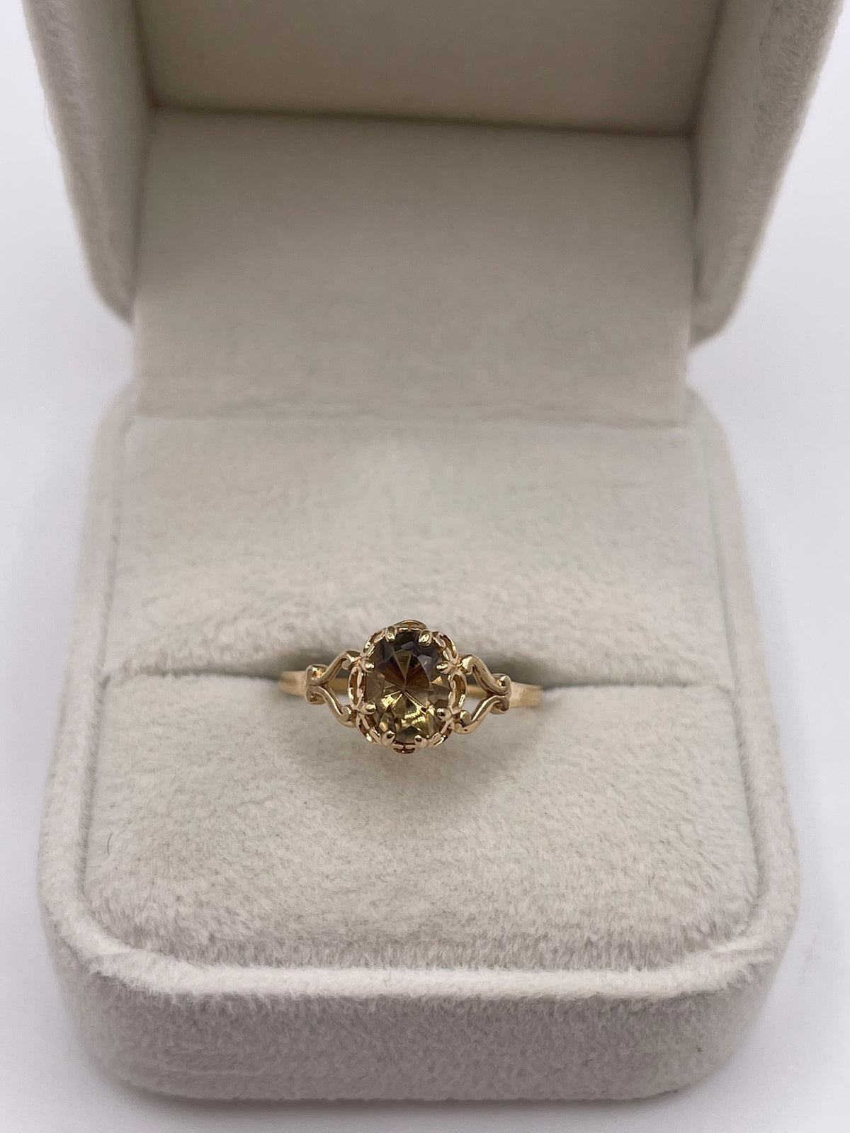 9ct gold Smokey quartz ring
