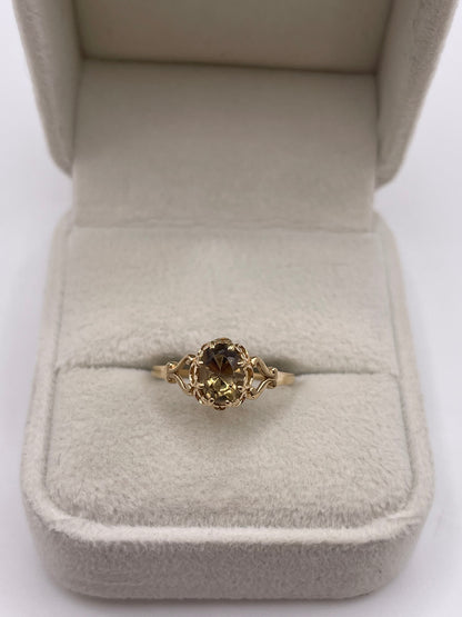 9ct gold Smokey quartz ring
