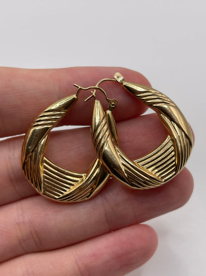 9ct gold creole earrings