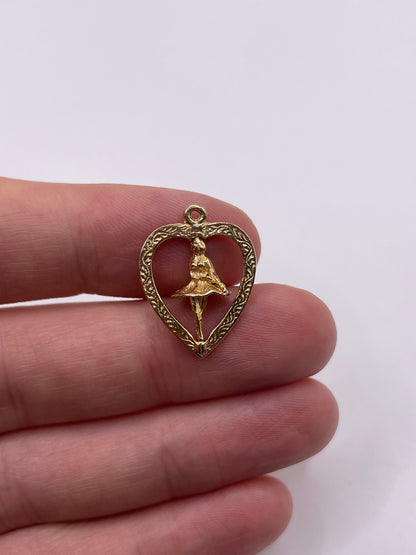 9ct gold ballerina charm