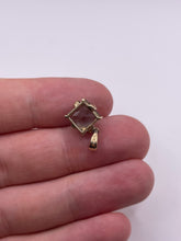 Load image into Gallery viewer, 9ct gold green amethyst and diamond pendant
