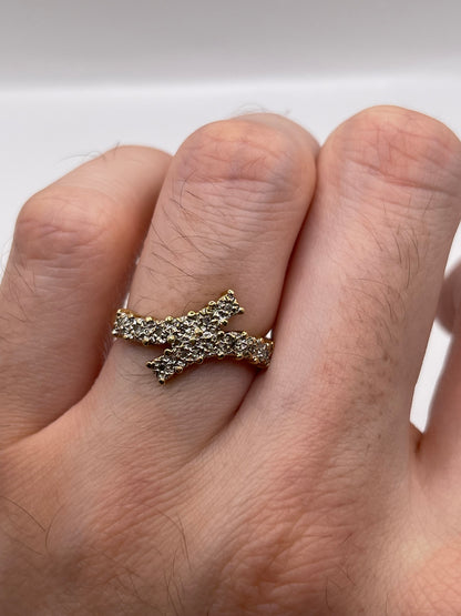 9ct gold diamond ring