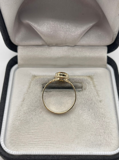 9ct gold citrine ring