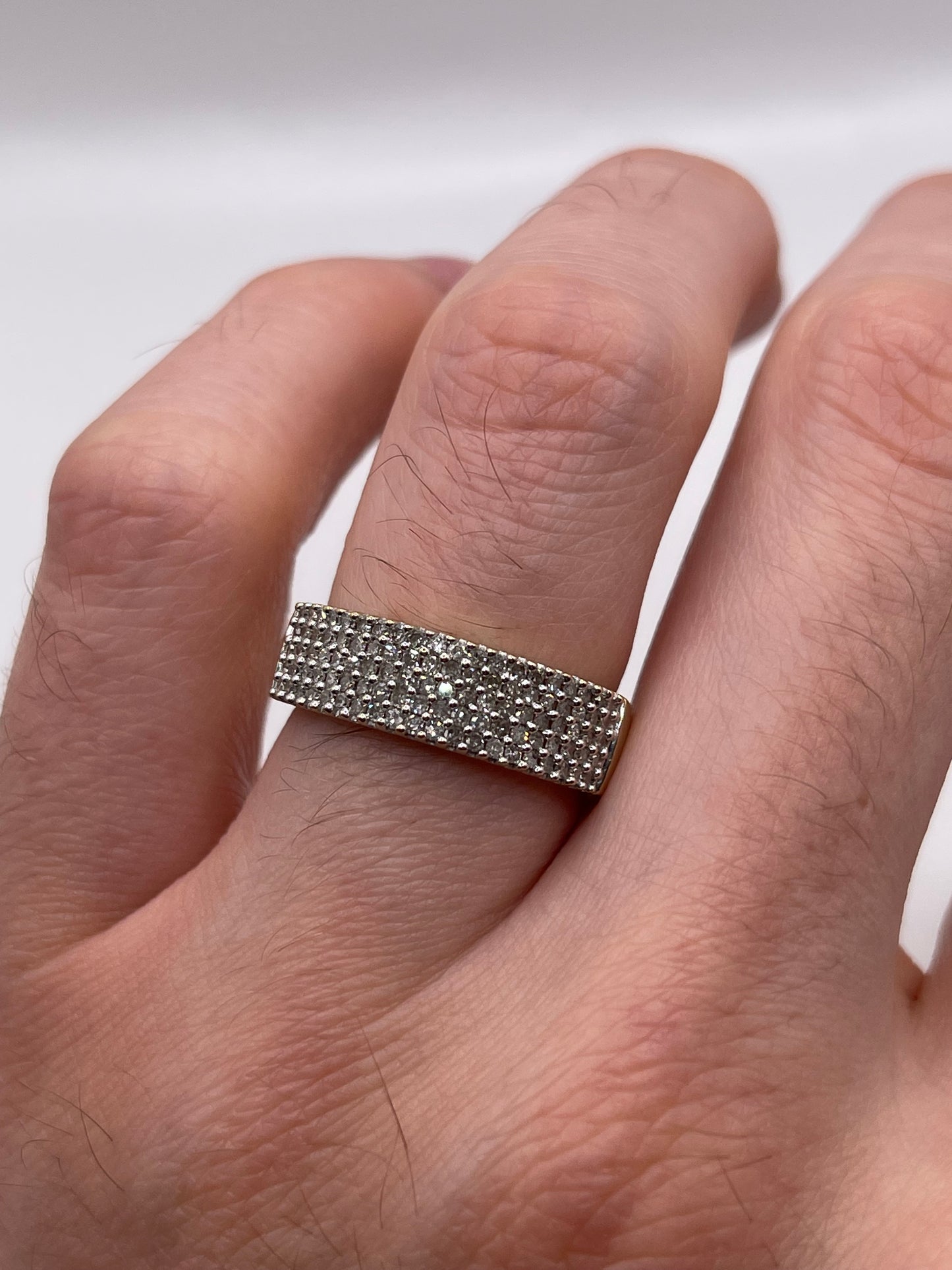 9ct gold diamond cluster ring