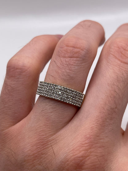 9ct gold diamond cluster ring