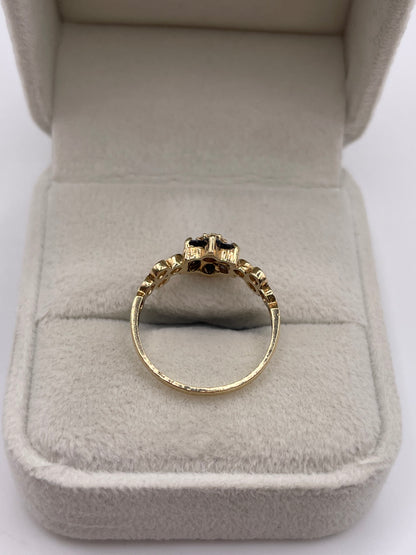 9ct gold sapphire cluster ring