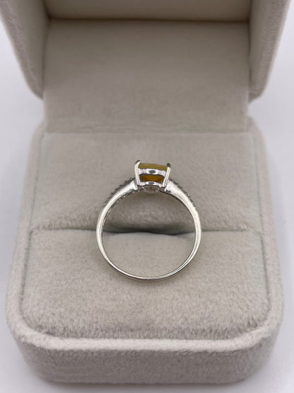 9ct gold opal and diamond ring