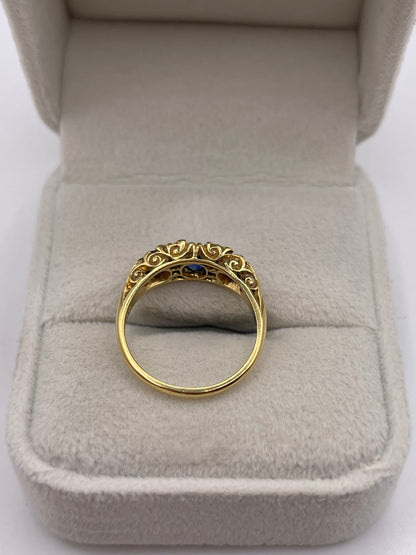 18ct gold sapphire and diamond ring