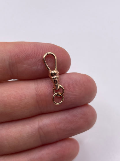 9ct rose gold swivel dog clip 5