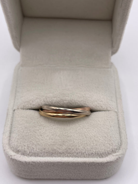 9ct tri gold ring