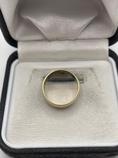 9ct two tone gold band