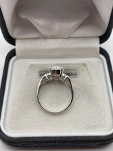 Load image into Gallery viewer, 9ct white gold opal and zircon ring

