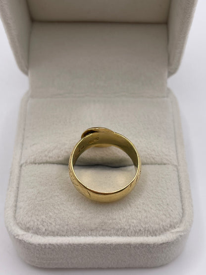 Antique 18ct gold buckle ring