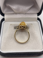 Load image into Gallery viewer, 14ct gold opal and diamond ring
