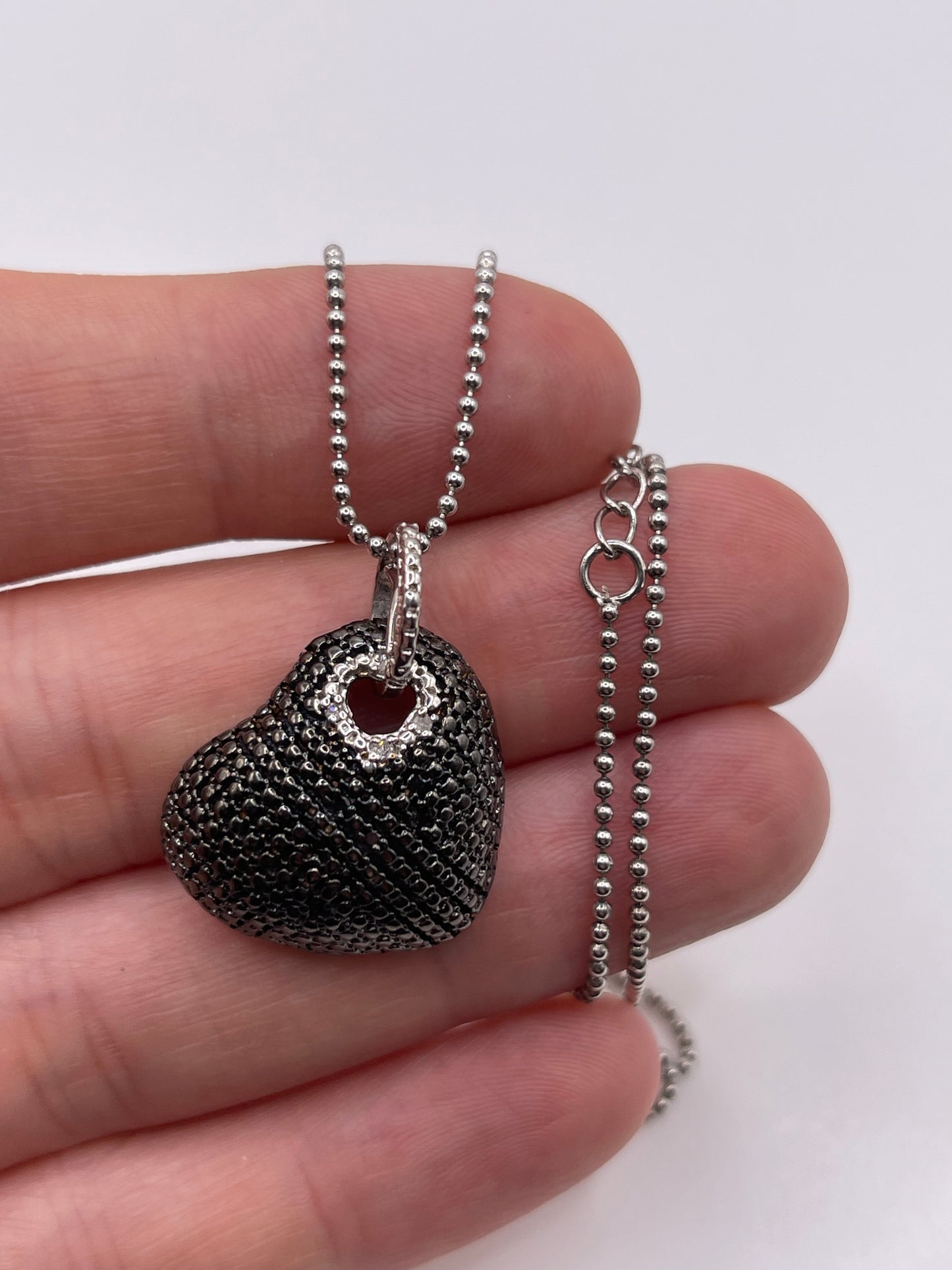 Silver diamond necklace