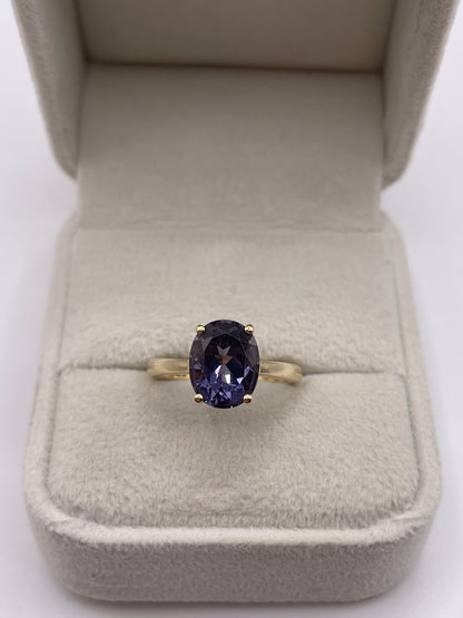 9ct gold iolite ring