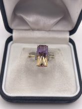 Load image into Gallery viewer, 9ct gold ametrine and diamond ring
