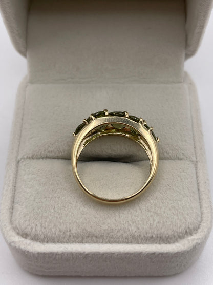 9ct gold quartz cluster ring
