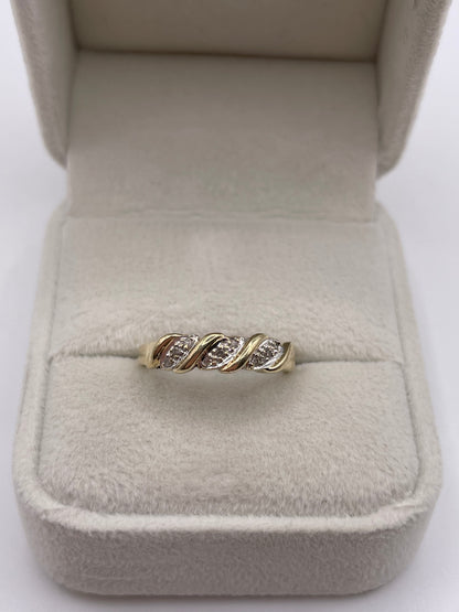 9ct gold diamond ring