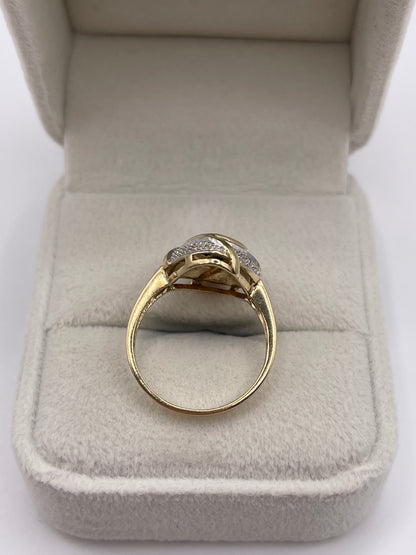 9ct gold sapphire and diamond ring