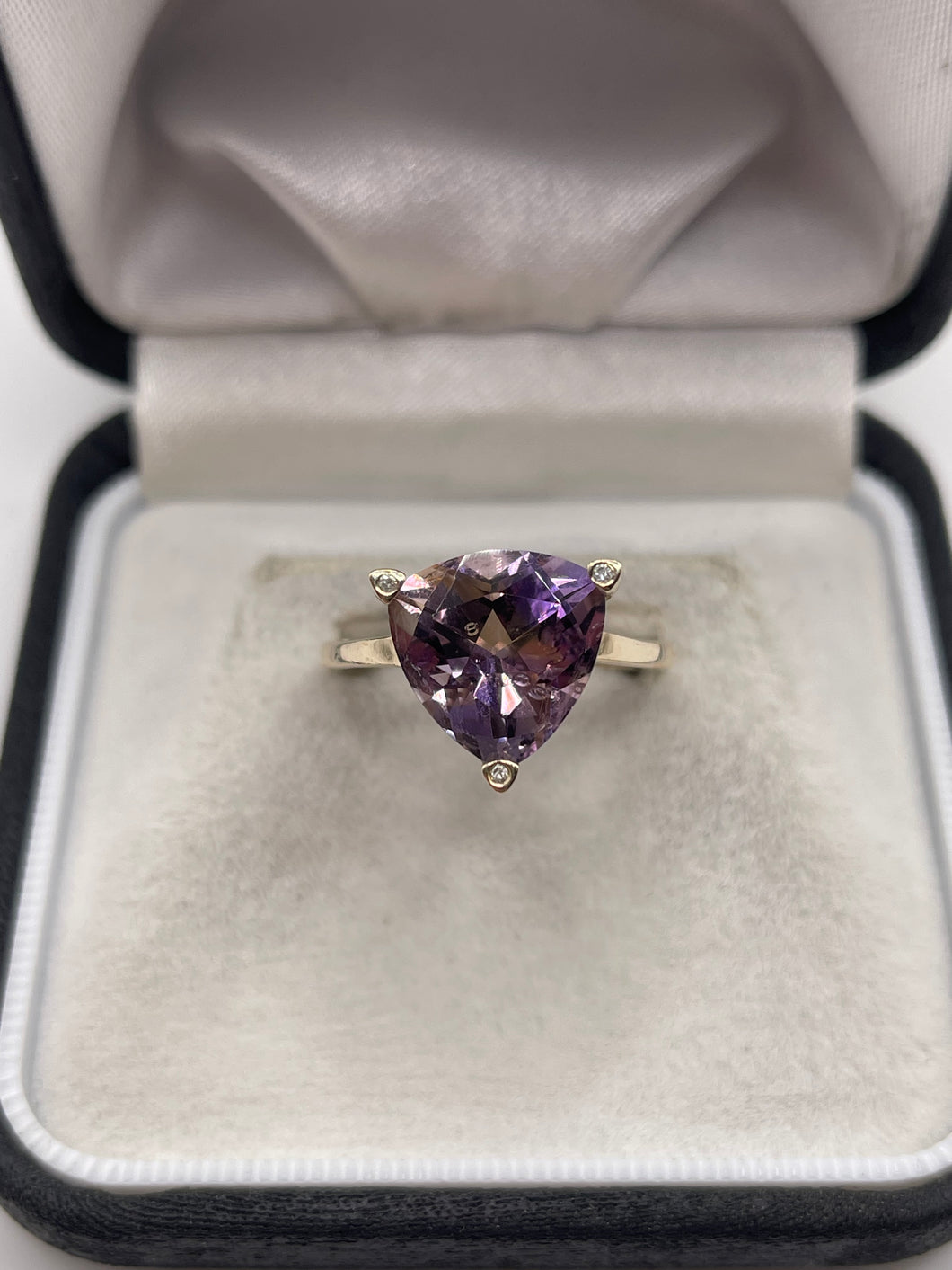 9ct gold ametrine and diamond ring