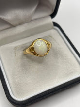 Load image into Gallery viewer, Antique 18ct gold opal signet ring

