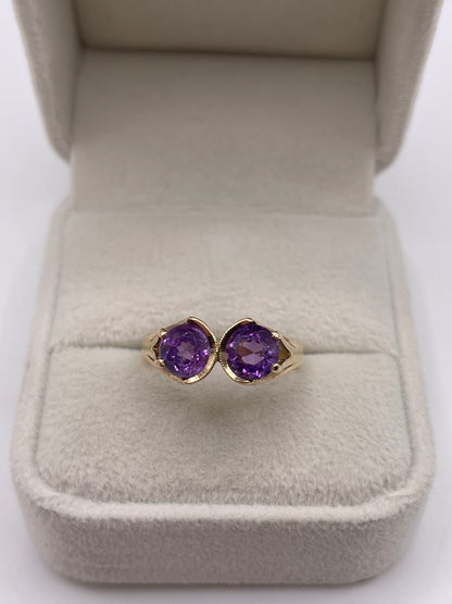 9ct gold amethyst ring