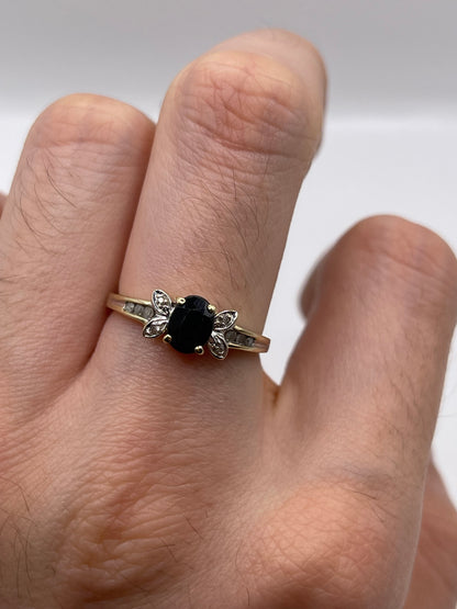 9ct gold sapphire and diamond ring