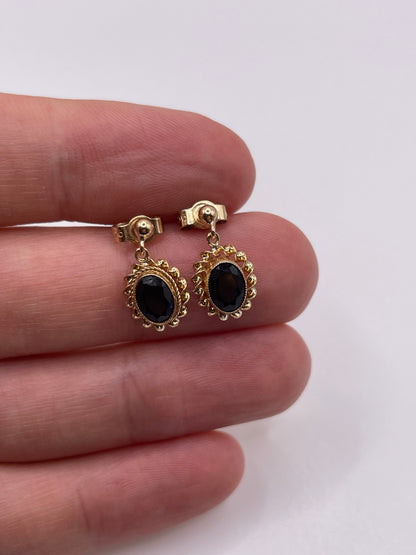 9ct gold amethyst earrings