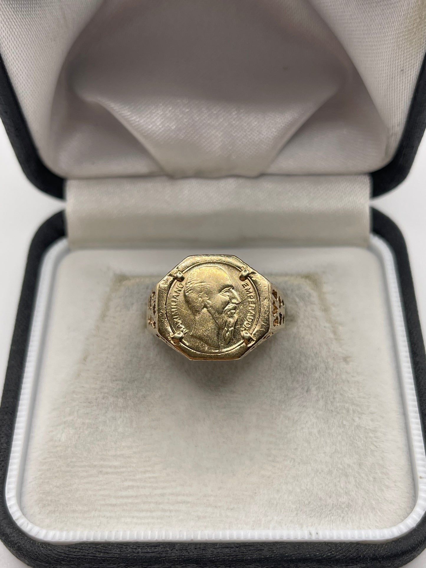9ct gold coin ring