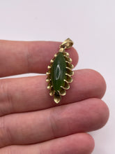 Load image into Gallery viewer, 14ct gold jade pendant
