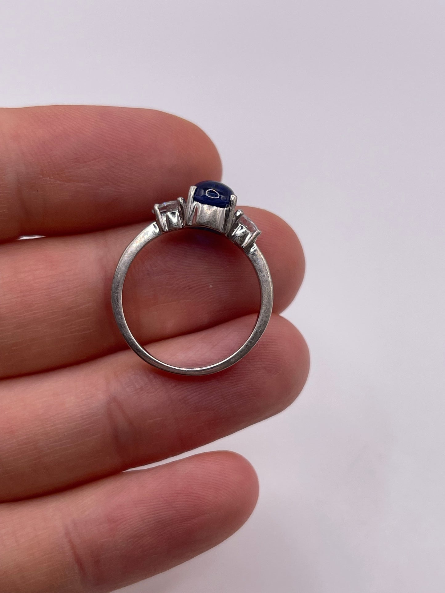 Silver kyanite ring