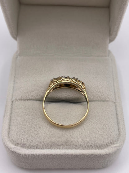 9ct gold sapphire and diamond ring