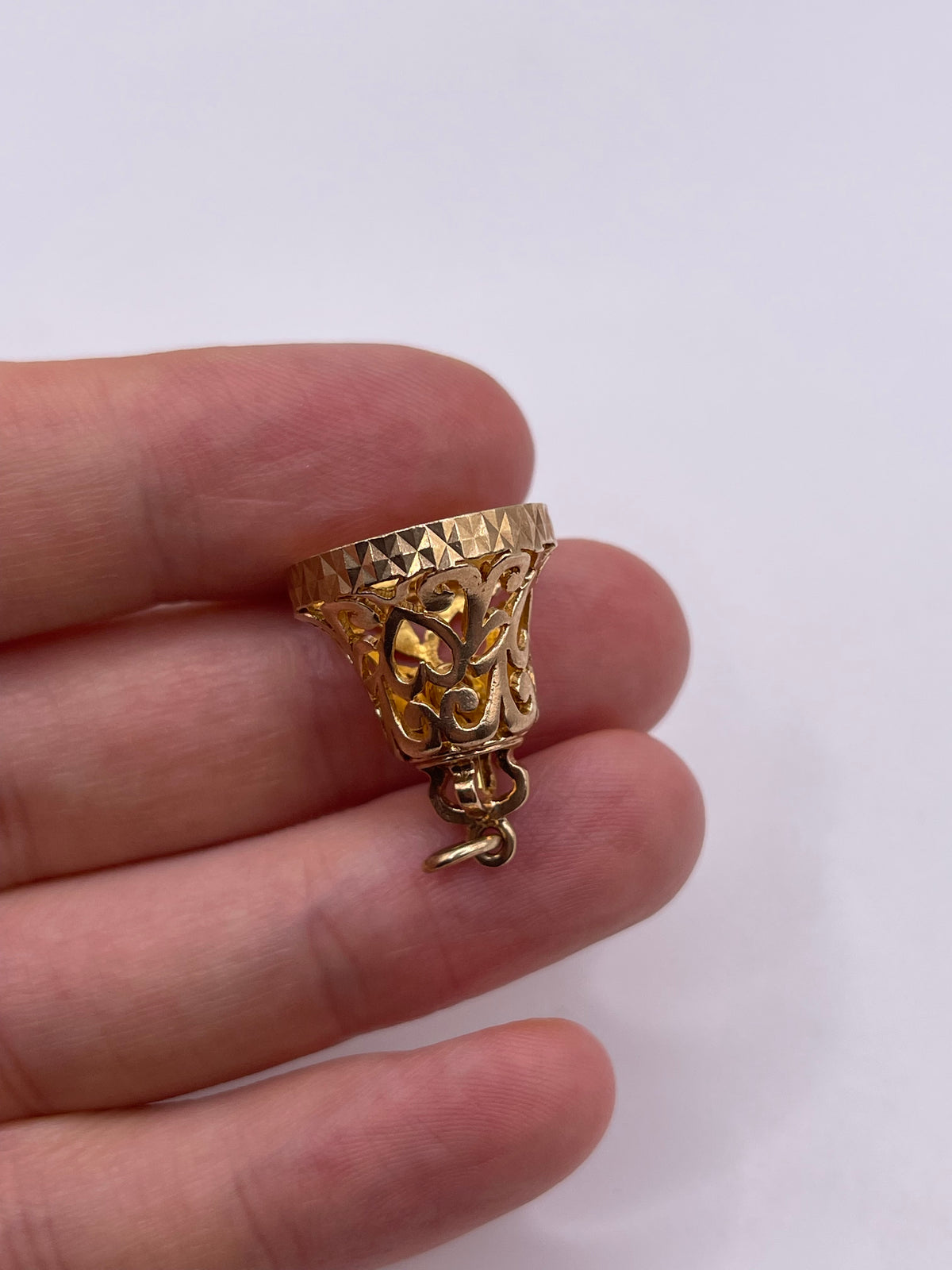 9ct gold bell charm