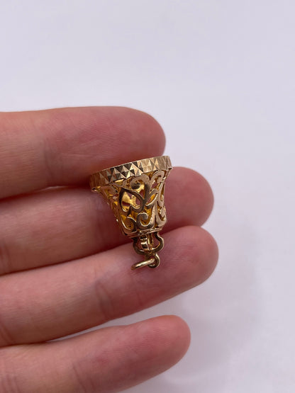 9ct gold bell charm