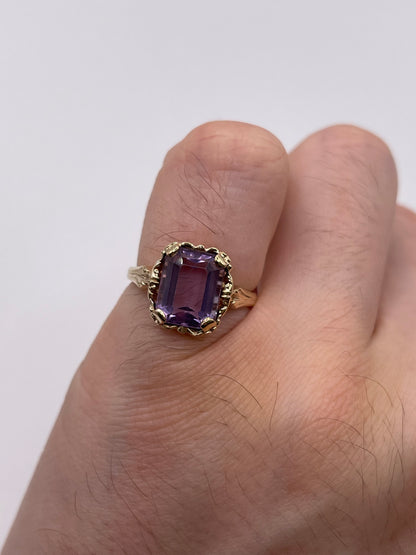 9ct gold amethyst ring