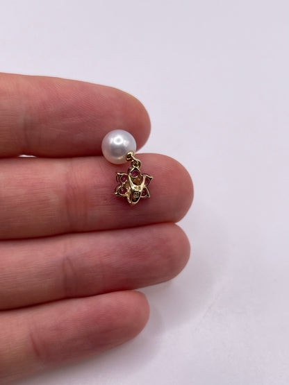 9ct gold garnet and pearl pendant
