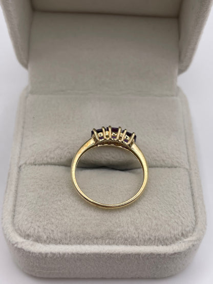 9ct gold amethyst ring