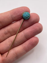 Load image into Gallery viewer, Antique 15ct gold turquoise stick pin
