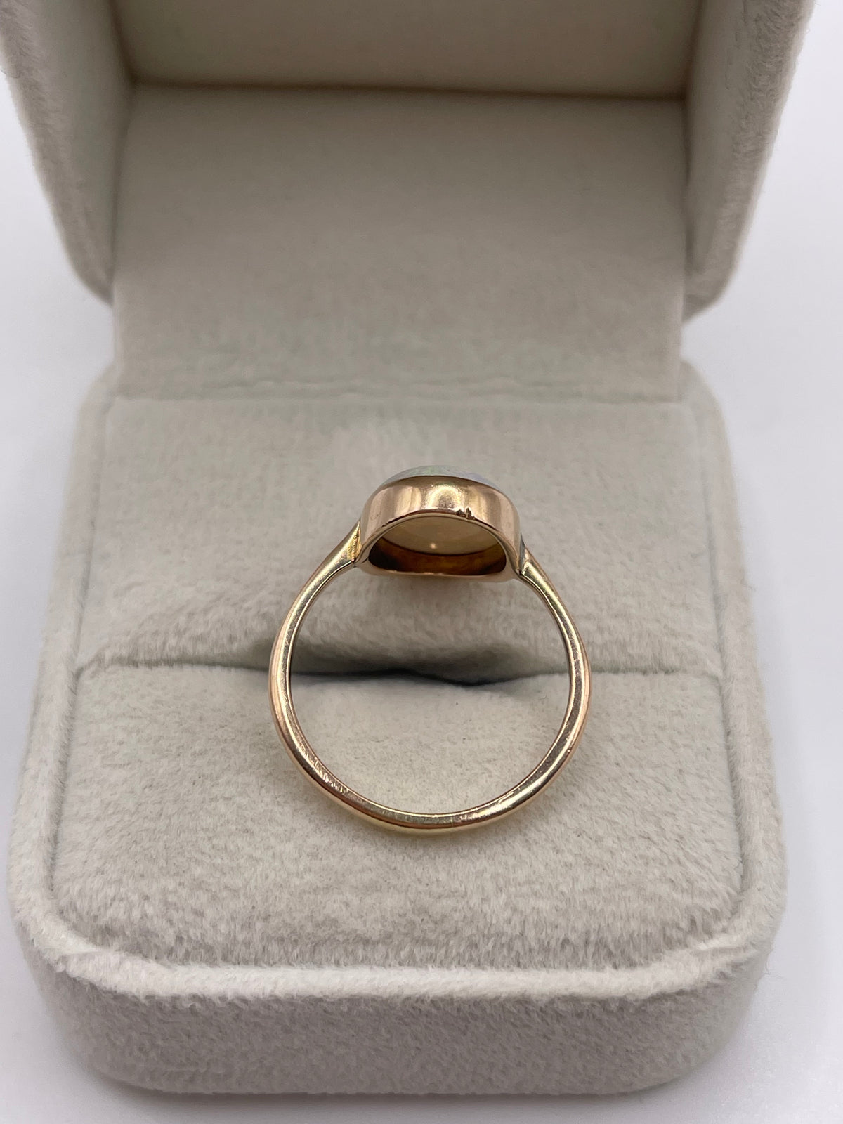 9ct rose gold opal ring