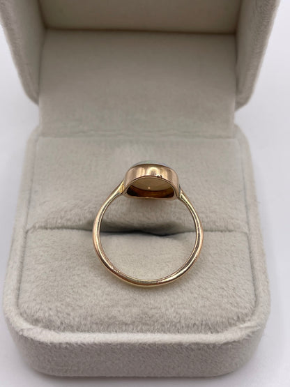 9ct rose gold opal ring