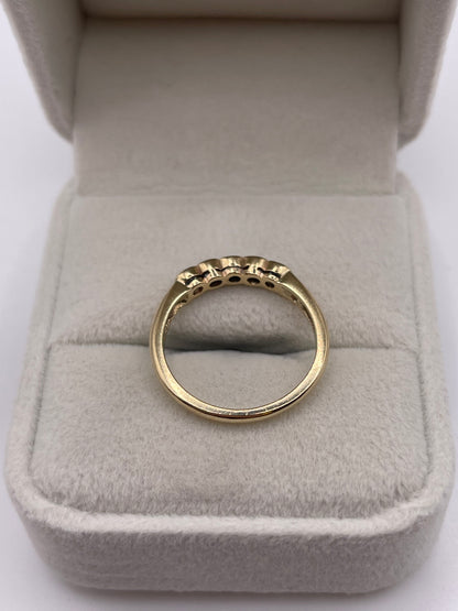 9ct gold topaz and diamond ring