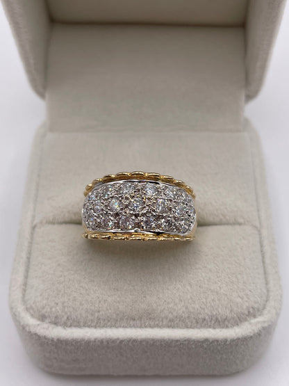 9ct gold cz dome ring